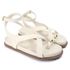 Sandalia Papete Sola Baixa Erika Off White