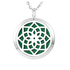 Colar Difusor - Pingente 20mm - Mandala - Prateado - Aço Inox
