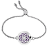 Pulseira Difusor - Pingente 20mm - Mandala - Prateado - Aço Inox