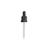 Tampa Conta-Gotas Para Frasco de 50ml Kit c/5 - Preta Lacre