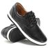 Sapatênis Casual 100% Couro Masculino Preto - Ref. 3115