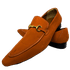 Sapato Masculino Italiano Em Couro Laranja Mocassim Ref: D937