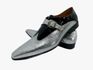 Sapato Masculino Italiano Em Couro Social Prata Croco Ref: D729 Outlet