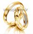 Aliança cravejada de diamantes ouro amarelo de casamento ou noivado largura 4,5mm
