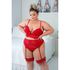 Lingerie cinta liga Plus Size Com Aro v com bojo Vermelha