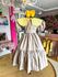 Vestido flor caqui -amarelo