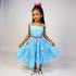 Vestido Marisol Azul Bordado