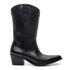 BOTA TEXANA CANO MÉDIO FEMININA COURO PRETO