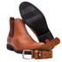 KIT BOTA CHELSEA E CINTO COURO HIDROFUGADO CARAMELO