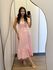 Vestido Botão midi Rosa