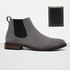 Botina Chelsea Masculina Couro Legítimo Nobuck + Carteira - Cinza