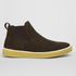 Bota Masculina Couro Camurça Casual Elástico - Marrom