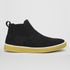 Bota Masculina Couro Camurça Casual Elástico - Preto