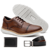 Sapato Oxford Masculino Conforto + Carteira + Cinto - Avelã
