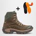 Bota Masculina Adventure Canyon em Couro Legítimo Biqueira Reforçada - Oliva