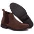 Botina Chelsea Colorado Masculina Couro Legítimo Nobuck - Café