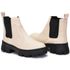 Bota Coturno Feminino com Elástico Ajustável Lateral Solado Robusto - Branco