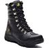 Bota Patrulha Cano Longo em Couro Cor Preta Com Palmilha Gel