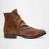 Botina Shelby Masculina Couro Legítimo Nobuck- Gold