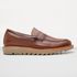 Sapato Loafer Tratorado Masculino Couro Ecológico - Avelã