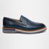 Sapato Mocassim Masculino Social CouroSlip on Mule Moderno - Azul