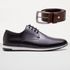 Sapato Social Fino Oxford Masculino + Cinto - Preto