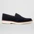 Mocassim Masculino Slip On Loafer Derby em Camurça - Azul