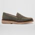 Mocassim Masculino Slip On Loafer Derby em Camurça - Oliva