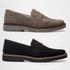 Kit 2 Mocassim Masculino Loafer Derby em Camurça - Cinza + Preto