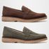 Kit 2 Mocassim Masculino Loafer Derby em Camurça - Marrom + Oliva