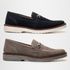 Kit 2 Mocassim Masculino Loafer Derby em Camurça - Azul + Cinza