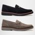 Kit 2 Mocassim Masculino Loafer Derby em Camurça - Preto + Cinza
