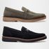 Kit 2 Mocassim Masculino Loafer Derby em Camurça - Preto + Oliva