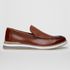 Mocassim Maverick Masculino Slip On Loafer Derby em Couro - Whisky