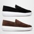 Kit 2 Mocassim Masculino Loafer Derby em Camurça - Preto/Branco + Marrom