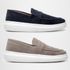 Kit 2 Mocassim Masculino Loafer Derby em Camurça - Azul + Cinza