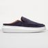 Mule Masculino Sola Alta Loafer Derby em Camurça - Azul