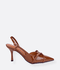Slingback Lily Verniz Marrom