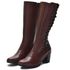 Bota feminina couro legítimo cano alto 9207 café
