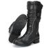 Bota motociclista cano alto feminina com refletivo em couro 9118