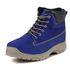 Coturno casual em couro nobuck 256 azul marinho
