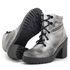 Bota feminina de cano curto em couro legítimo na cor branco alvejado 9405