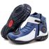 Bota para motociclista em couro Atron Shoes 271 nas cores azul e branco