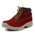 Coturno casual adventure em couro nobuck vermelho 256