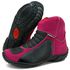 Bota feminina motociclista pink de couro legítimo semi impermeável 305
