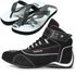 Tênis para motociclista esportivo e academia em couro legítimo 310 com chinelo Atron