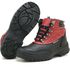 Coturno adventure trekking em couro legitimo preto e vermelho 246