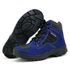 Bota trekking masculina em couro legítimo na cor azul 245