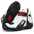 Bota Motociclista Couro Legítimo Unissex Nas Cores Branco Preto e Vermelho AS95