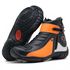 Bota motociclista Atron Shoes em couro legítimo nas cores preto laranja e branco 271